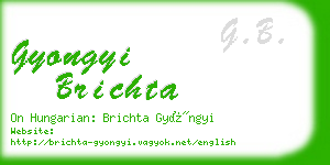 gyongyi brichta business card
